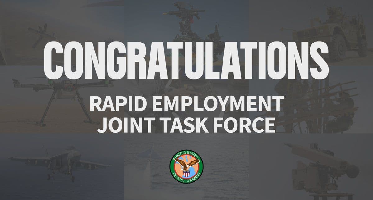 @U.S. Central Command: Congratulations to CENTCOM’s innovation team! The Rapid Employment Joint Task Force, launched 8 months ago, received two FORUM Innovation Awards for excellence in supporting operational modernization