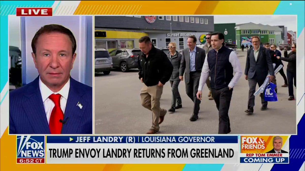@Open Source Intel: Trump’s Greenland envoy, Louisiana Gov. Jeff Landry:
Greenland needs a deal. Greenland could be exporting 2 million barrels of oil a day right now.
Think about what kind of pressure that would reli