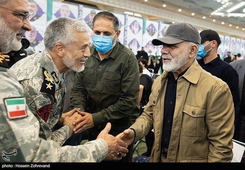 @Open Source Intel: Ali Abdollahi, commander of Iran's Khatam al-Anbiya headquarters, met yesterday with deputy Iranian army commander Habibollah Sayari and IRGC air force chief Majid Mousavi at anniversary events for th
