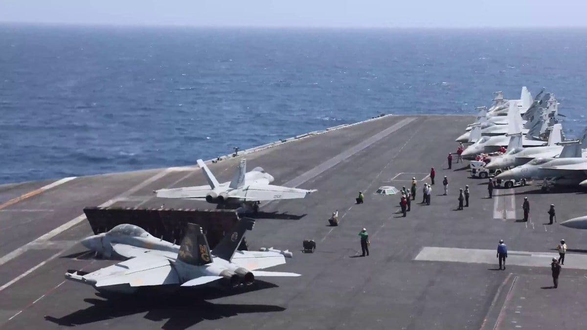 @Open Source Intel: U.S. Central Command (CENTCOM):
"USS Abraham Lincoln (CVN 72) conducts flight operations while transiting the Arabian Sea."