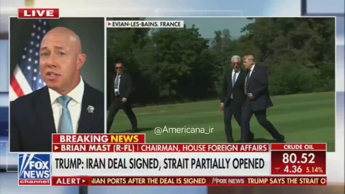 @✡︎𝐋𝐢𝐯𝐞𝐈𝐫𝐚𝐧𝐍𝐞𝐰𝐬🇮🇷🇮🇱: ⚡🇺🇸🦀Brian Mast, U.S. Congressman: Halting the terrorist regime of the Islamic Republic's support for proxy groups, as well as its ballistic missile and drone programs, has been added to the conditi