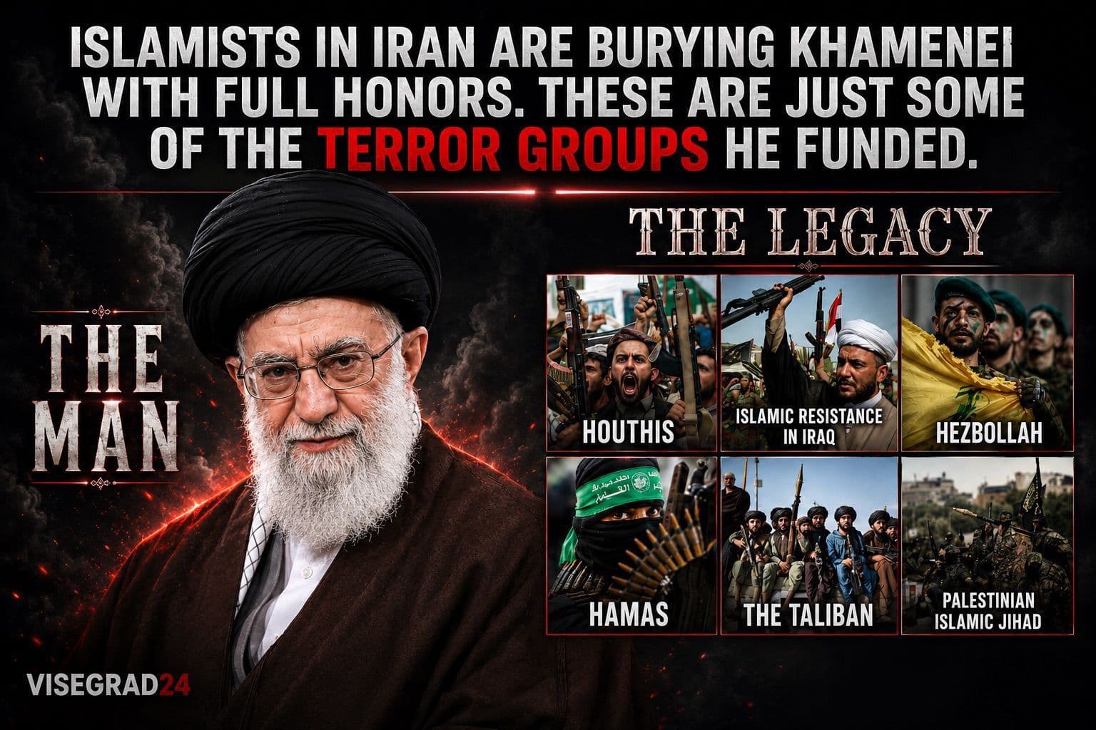 @Visegrád 24: The Islamic regime in Iran has announced that a massive funeral will be organized for Khamenei around June 21st. The regime will portray it as a day of mourning, but in reality most Iranians will see