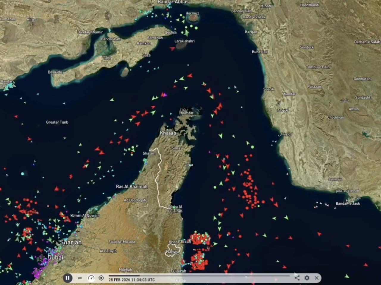 @✡︎𝐋𝐢𝐯𝐞𝐈𝐫𝐚𝐧𝐍𝐞𝐰𝐬🇮🇷🇮🇱: ⚡🇺🇸🇴🇲🦀The frequency of ship traffic in the Strait of Hormuz has increased following the reduction in tensions between the United States and the terrorist regime of the Islamic Republic/CNN report