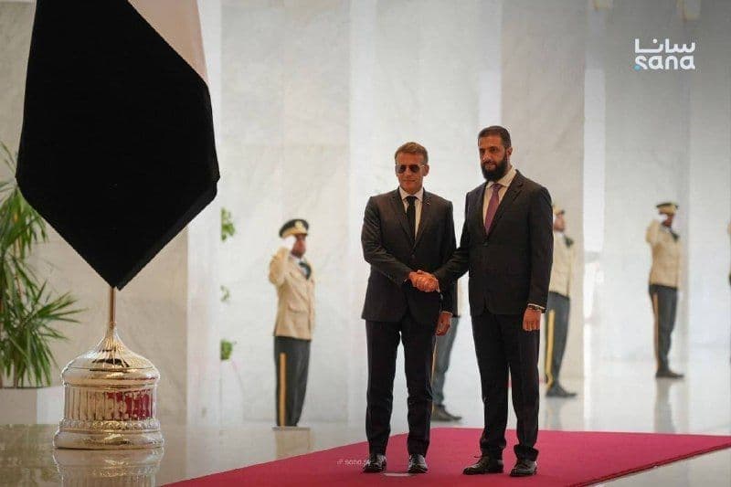 @Open Source Intel: Syrian President al-Sharaa: "We want France to be our first partner."
He said the Strait of Hormuz closure has restored Syria's role as a crossroads for global corridors. Spoke alongside Macron in Da