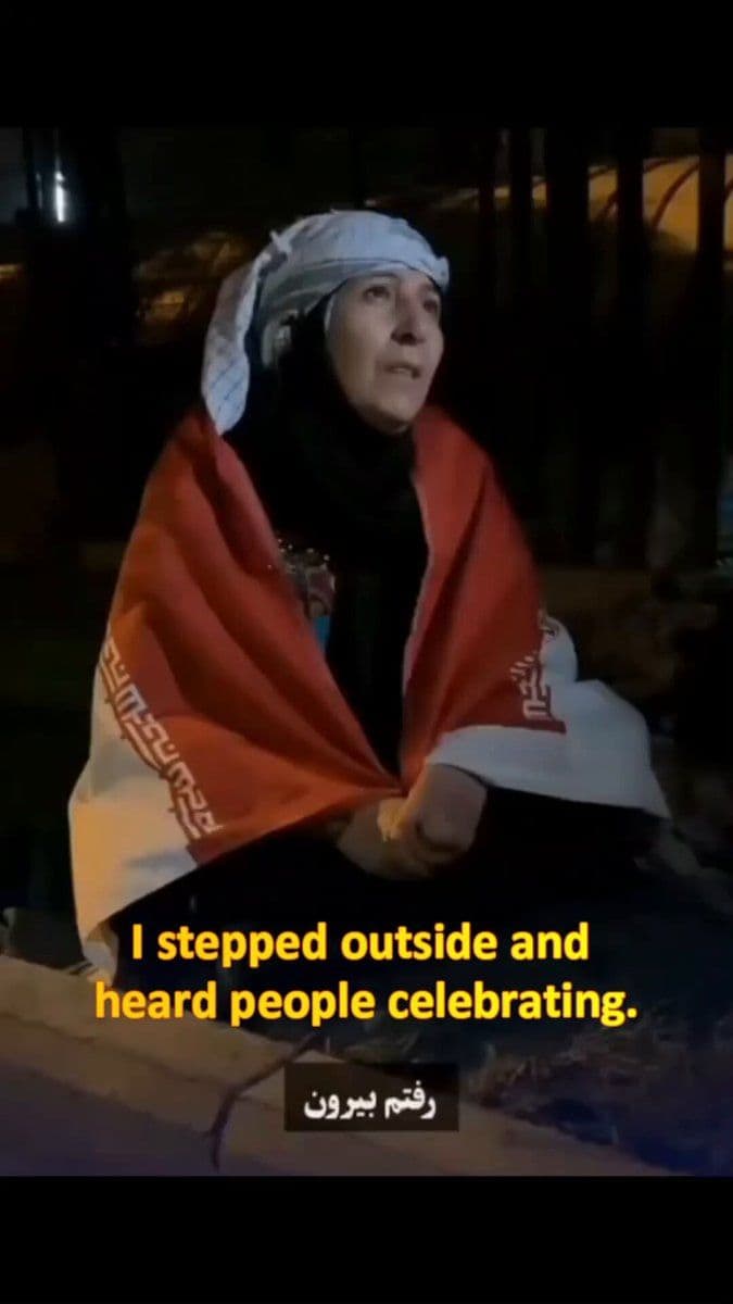 @Masih Alinejad: Wow, Iran's state TV accidentally told the truth.
A pro-regime woman admitted on their own broadcast, the second Khamenei died, Iranians ran into the streets to celebrate. Not mourn. Celebrate.
That