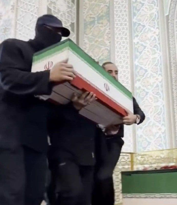 @Open Source Intel: The masked figure who appeared at Ali Khamenei's funeral this week, fueling speculation across Iran, is his eldest grandson Mohammad Javad Khamenei, according to reports from Iran.
His face was cover