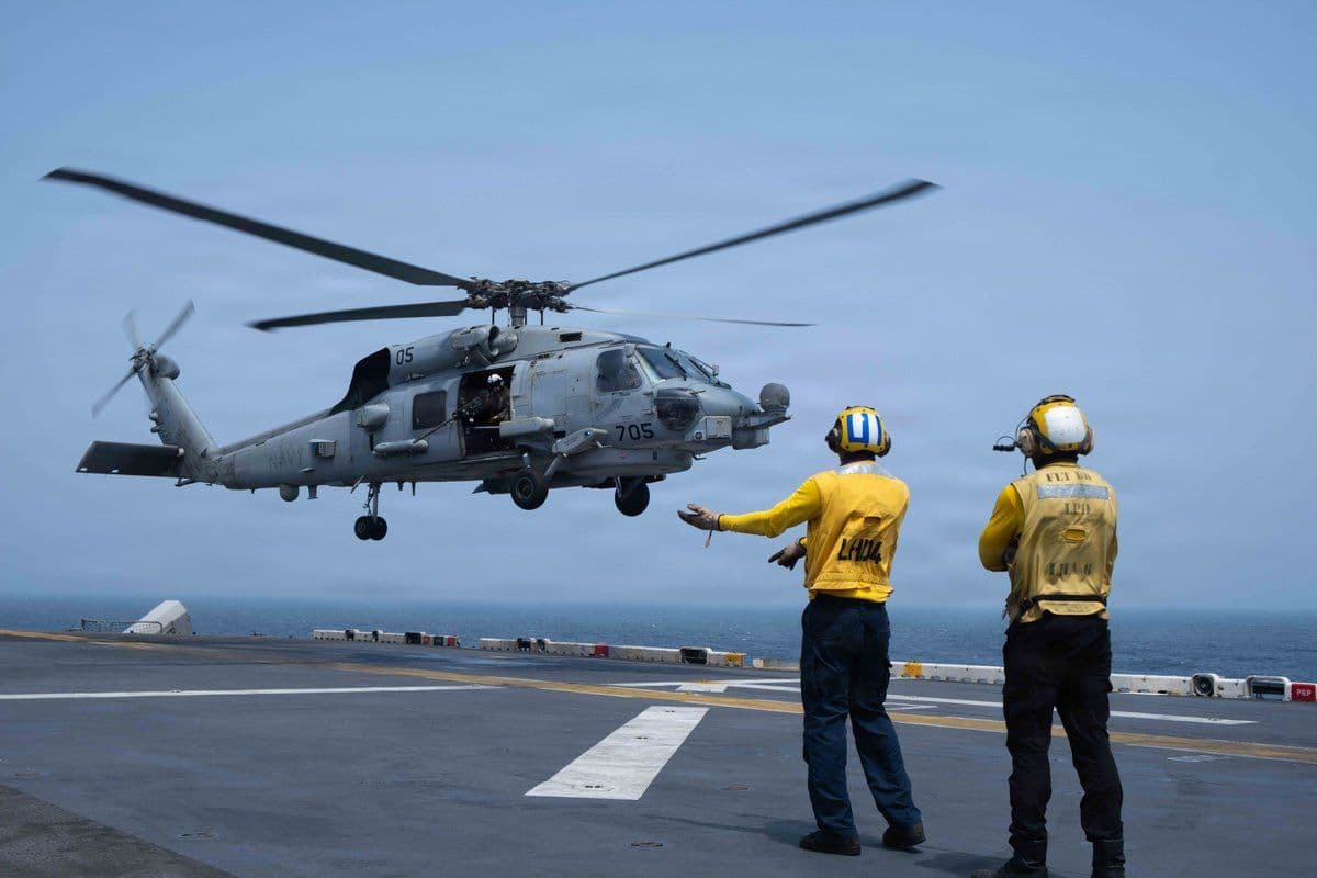 @Open Source Intel: CENTCOM: U.S. forces aboard USS Boxer continue flight operations from the Arabian Sea as CENTCOM enforces the naval blockade on Iran. As of July 20, U.S. forces have redirected seven commercial vessel