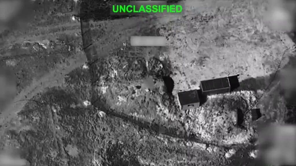 @Babak Taghvaee - The Crisis Watch: BREAKING: A newly released CENTCOM video shows the targets struck by U.S. military aircraft and armed drones in Iran last night. In my assessment, the footage does not show the destruction of any sign